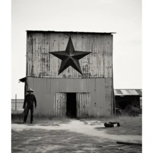 Poster Of Texas, Usa, Black And White Analogue Photograph 3