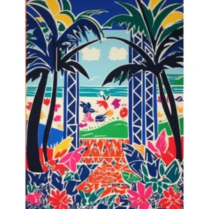 Miami Beach Florida Matisse Style 2 Watercolour Travel Poster