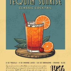Tequila Sunrise Classic Cocktail