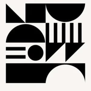 Geometric Bauhaus Poster B&W 35
