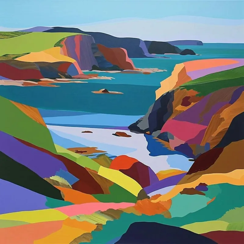 Colourful Abstract Pembrokeshire Coast National Park Wales 2