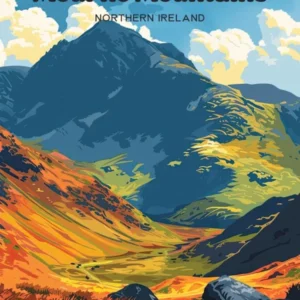 Mourne Mountains Ireland Travel Art