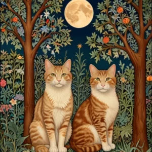 William Morris Cats In The Moonlight 2