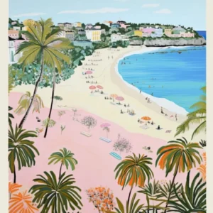 Poster Of Orient Bay Beach, St Martin, Matisse And Rousseau Style 2