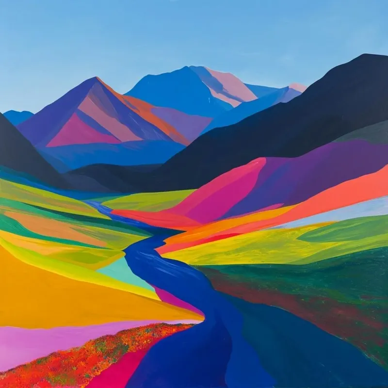 Colourful Abstract Denali National Park Usa 2