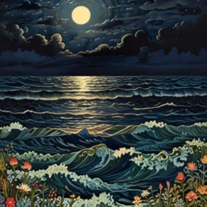 William Morris Moonlight Over The Ocean 2