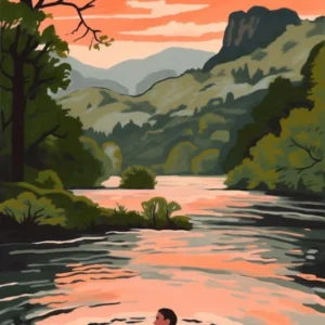 Wild Swimming At Rydal Water Cumbria 1
