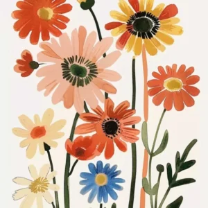 Painted Florals Gerbera Daisy 2