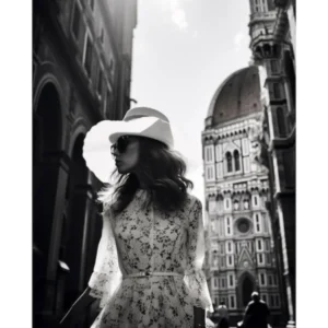 Poster Of Florence, Italy, Black And White Analogue Photography 3