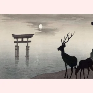 Landscape With Torii And Deer (1900–1910), Ohara Koson