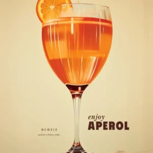 Art Deco Inspired Italy Aperol Spritz Poster