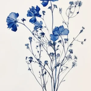 Blue Botanical Gypsophila Babys Breath 3