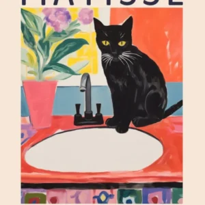 Matisse Cat Wash Your Paws Exhibition