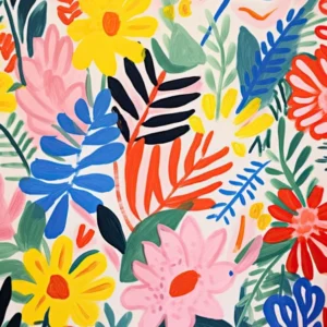 Flowers 67, Matisse style, Floral texture