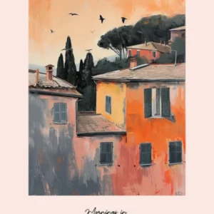 Mornings In Portofino Rooftops Morning Skyline 2