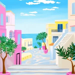 Civitavecchia, Italy Colourful View 2