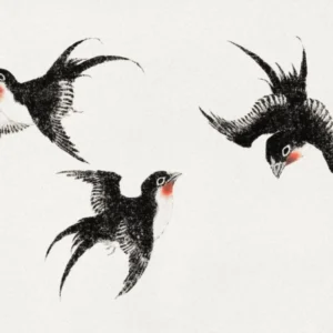 Katsushika Hokusai's Birds, From Album Of Sketches,