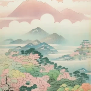 Mount Mitoku In Tottori, Japanese Landscape 2