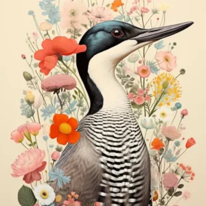Bird With A Flower Crown Loon 2