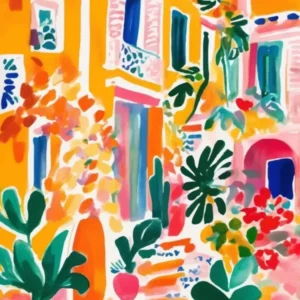 Colorful house House with plants and flowers
