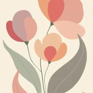 Bohemian Floral Wall Art - Vintage Botanical Print
