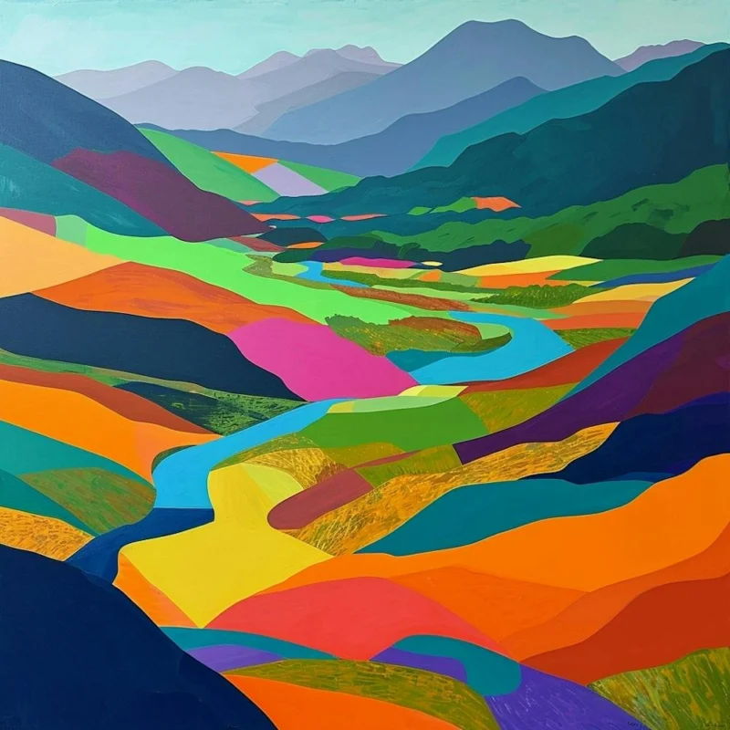 Colourful Abstract Snowdonia National Park Wales 8