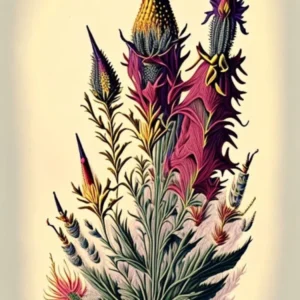 Blazing Star Wildflower Vintage Botanical 2