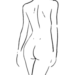 Female Body Sketch 1 Black And White