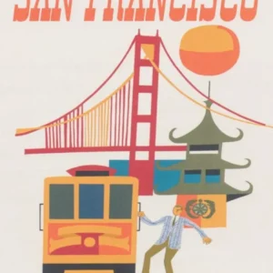 San Francisco California Vintage Travel Poster 1