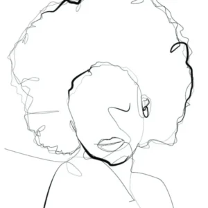 Portrait Of A Woman With An Afro