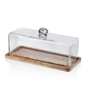 Madera Rectangular Cake Storage Bowl 15x32x14 cm - Exporgin - Global Shopping Site
