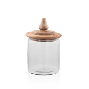 Madera Storage Jar with Lid 21x12x12 cm - Exporgin | Türkiye Comes to You