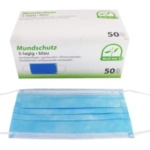 Medi-Inn Mundschutz Atemschutz mit Elastikbändern Typ II 3-lagig blau