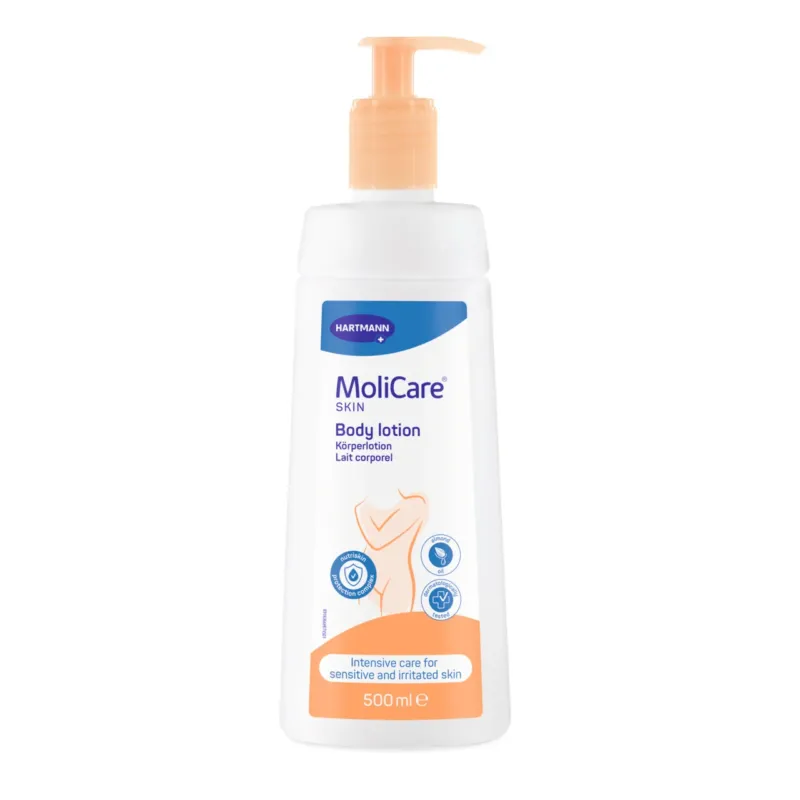 MoliCare Skin Körperlotion 500 ml Pumpspenderflasche, mit NutriSkin Protection Complex und Mandelöl, dermatologisch getestet
