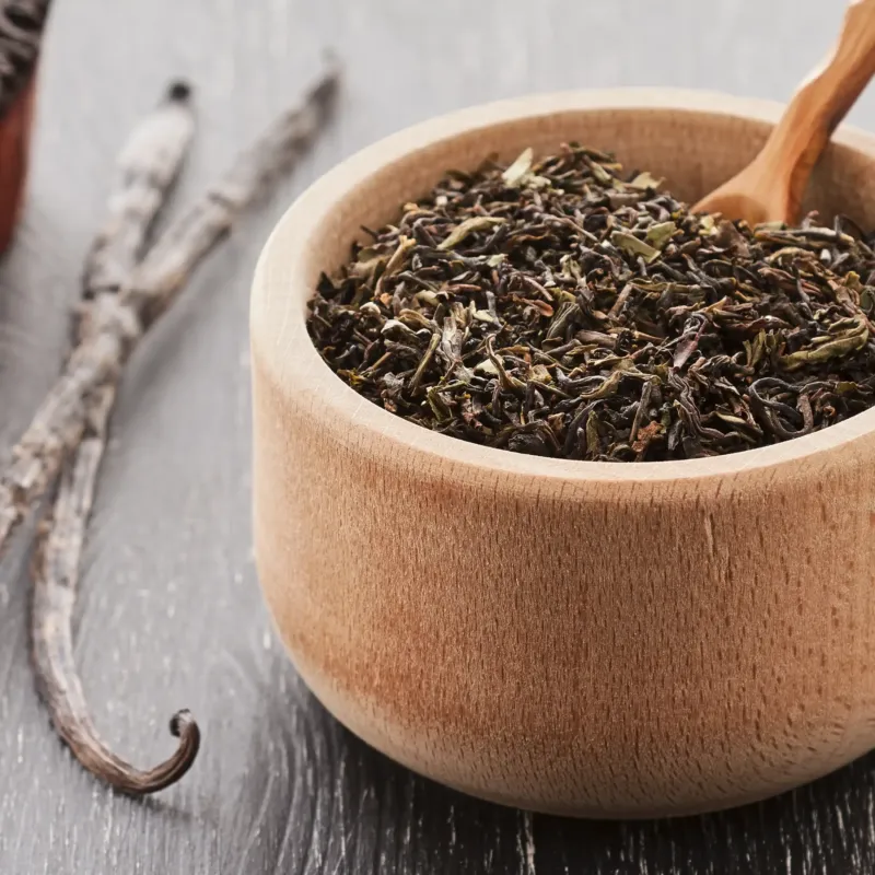 Thé noir et vanille parfum gourmand de Grasse pour bougies fondants et diffuseurs