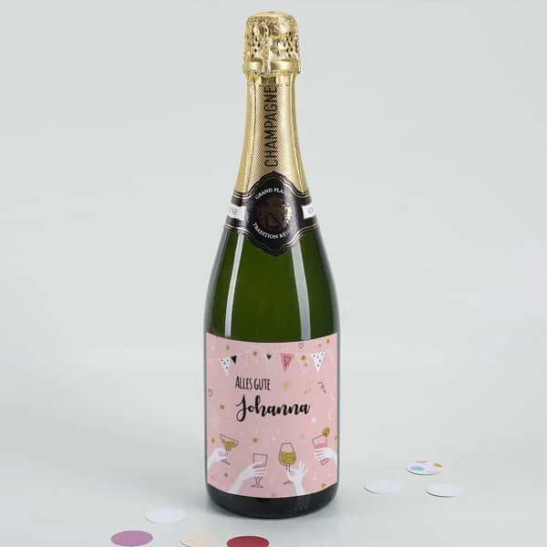 Flaschenaufkleber zum Geburtstag mit Wunschname
