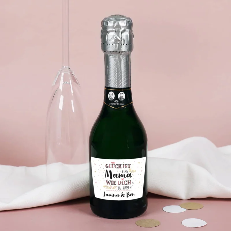 Glück ist, eine Mama wie dich zu haben - kleiner Sekt mit Wunschtext