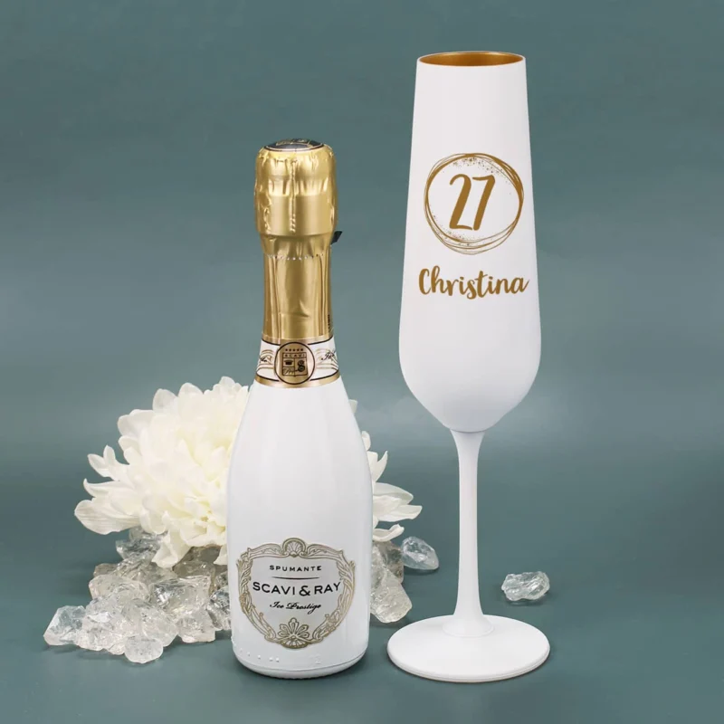 Sekt Geschenkset zum Geburtstag mit Alter und Name personalisiert