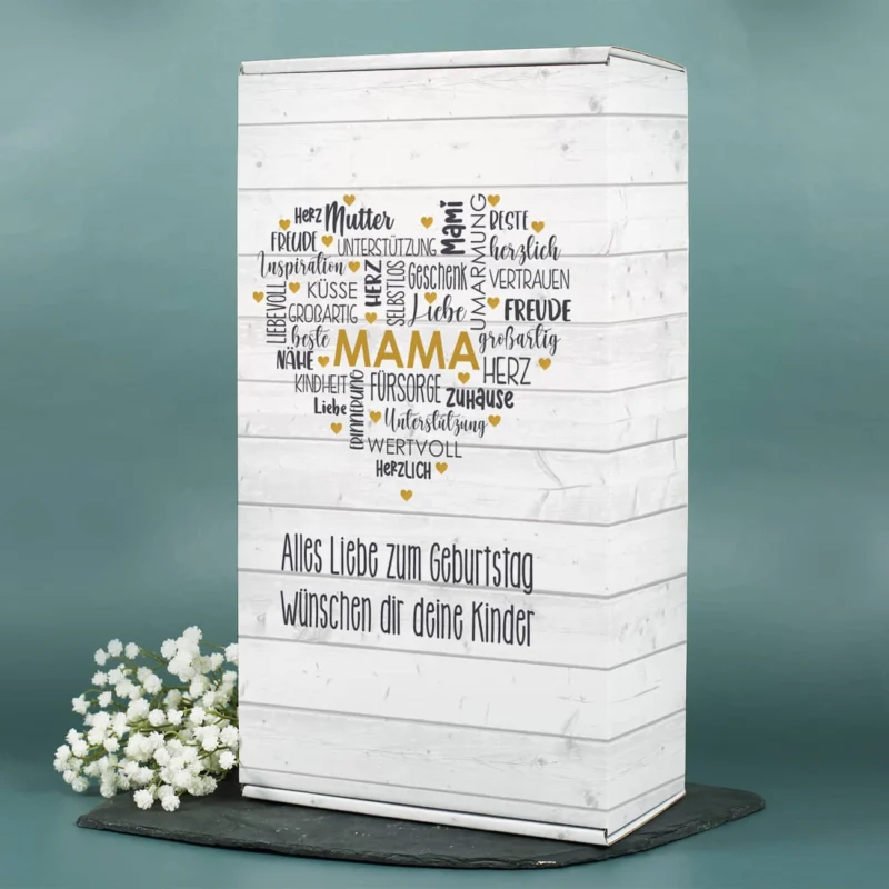 Personalisierte Geschenkbox mit Ihrem Text