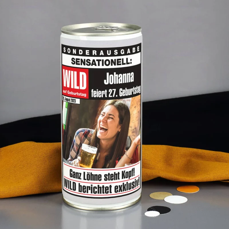 Bierdose mit Fotomotiv zum Geburtstag