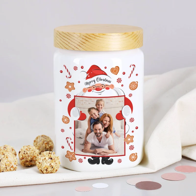 Keksdose bedruckt mit Foto & niedlichem Weihnachtsmotiv