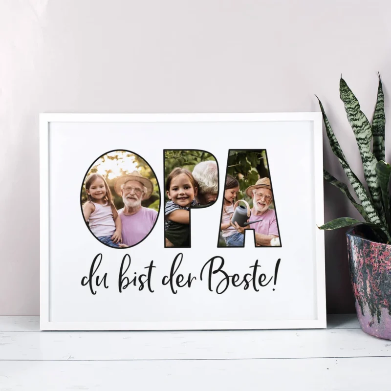 Fotoserie aus drei Lieblingsfotos mit Enkeln im familiären Motiv