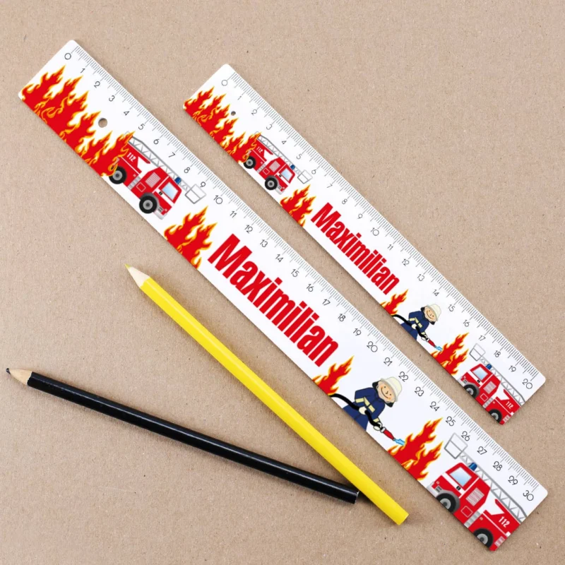 Feuerwehr-Lineal mit Name personalisiert