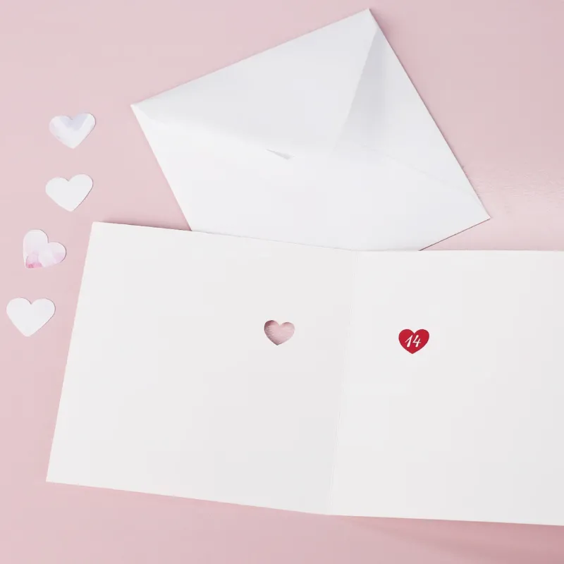 Valentinstagskarte - be my valentine - mit Name und Herzen – Bild 2