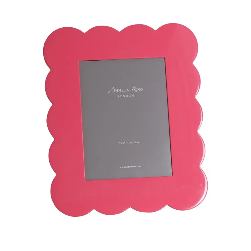 Pink Scalloped Lacquer Photo Frame - Addison Ross Ltd UK