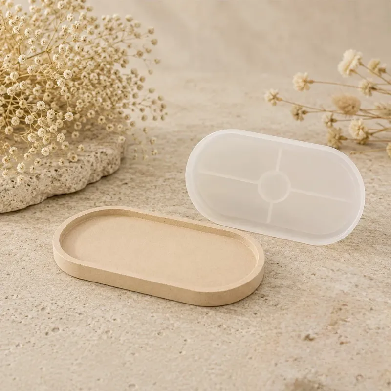 Moule Plateau oval pour créations Jesmonite - Silicone