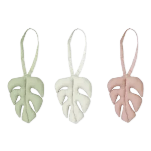 SET OF 3 RATTLE TOY SENSORIAL HANGERS MONSTERA