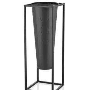 Prism Vase & Flower Pot Black 80x30x30 cm - Exporgin - Global Shopping Site