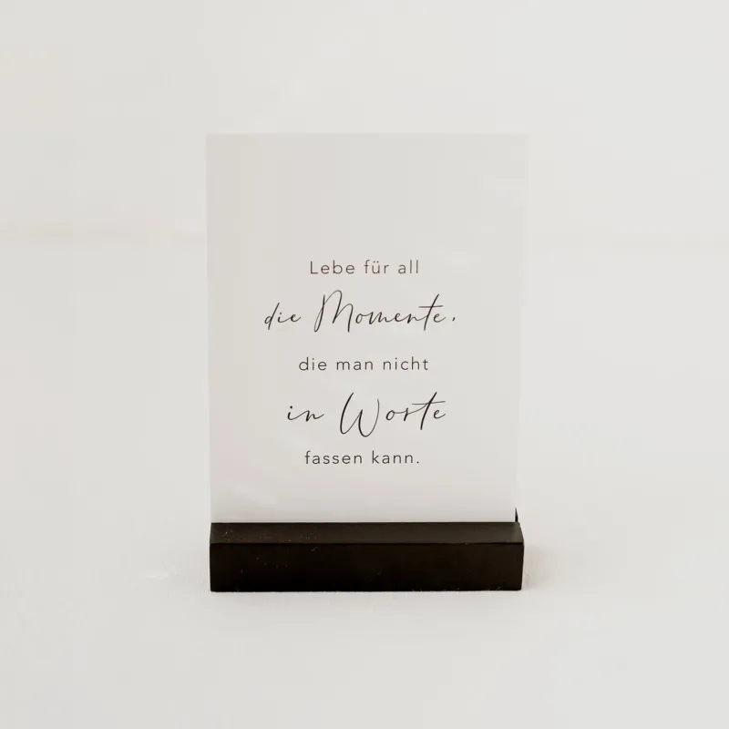 Kartenständer 2er Set Herz - schwarz 10,5cm