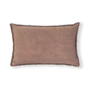 STONEWASHED RECTANGULAR CUSHION SOIL BROWN